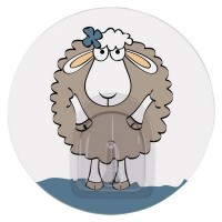 Крючок адгезивный TATKRAFT Funny Sheep Dolly, пластик