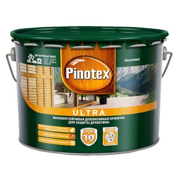 Средство деревозащитное PINOTEX Ultra 9л тик, арт.5270913