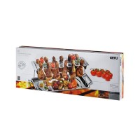 Подставка для приготовления куриных ножек GEFU Bbq 12ячеек 43,5x15,8x15,5см нерж.сталь