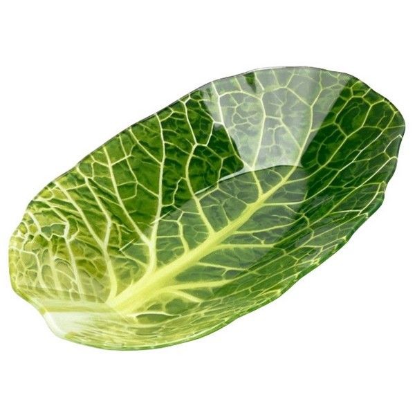 Блюдо Leaf Lettuce 16х26 см, стеклянное