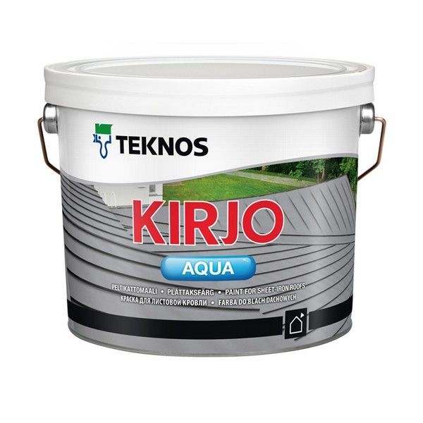 Краска акрилатная кровельная ТEKNOS Kirjo Aqua база А 2,7л белая, арт.ЭК000130364