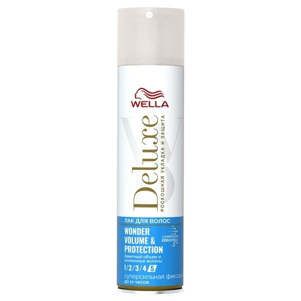 Лак для волос WELLA Deluxe Wonder Volume Protection суперсильная фиксация 250мл