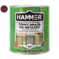 Грунт-эмаль по металлу HAMMER 2,7кг кр.-коричневая, арт.ЭК000125867