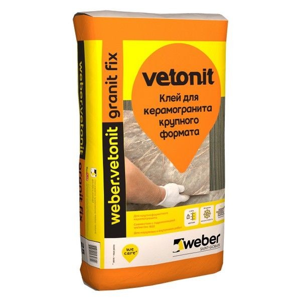 Клей для керамогранита WEBER Vetonit Granit Fix 25кг, арт.1013294