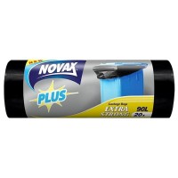 Пакеты для мусора NOVAX Plus 90л 70х94см 24мкм 20шт