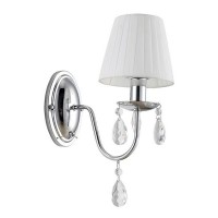 Бра ARTE LAMP Melisa 1х40Вт E14 металл гальванизированный хром белый