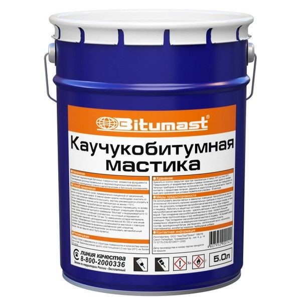 Мастика BITUMAST каучукобитумная 5л, арт.ЭК000125887