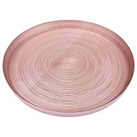 Тарелка АКСАМ Miracle dust rose 28см обеденная высокий борт стекло