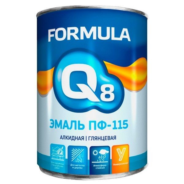 Эмаль Q8 Formula ПФ-115 0,9кг кремовая, арт.ЭК000130049