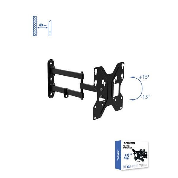 Кронштейн TRESS WM 2522M VESA 75-200 до 30кг накл/повор/черн. для телевизора