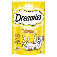 Лакомство для кошек DREAMIES подушечки c сыром 60г