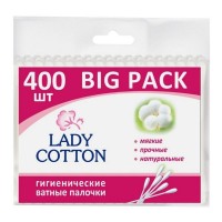 Палочки гигиенические LADY COTTON 400шт п/э