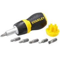 Отвертка реверсивная STANLEY Stubby Multibit