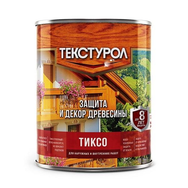 Средство деревозащитное ТЕКСТУРОЛ Тиксо 1л сосна, арт.Текстур.д.с.С1л