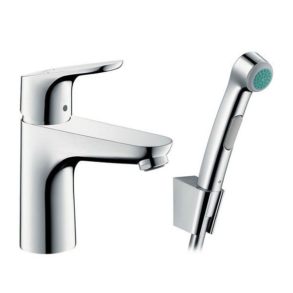 Смеситель для раковины HANSGROHE Focus 100 с гигиенич душем хром