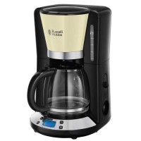 Кофеварка RUSSELL HOBBS 24033-56 Colours Plus, 1100 Вт, 1,25 л, черный с бежевым