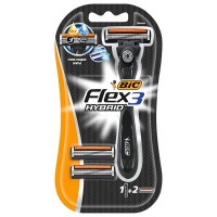 Станок для бритья BIC Flex 3 Hybrid + 2 кассеты