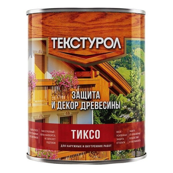 Средство деревозащитное ТЕКСТУРОЛ Тиксо 1л белое