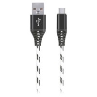 Кабель USB Type-C SMARTBUY iK-3130cm-2-k черн./бел.