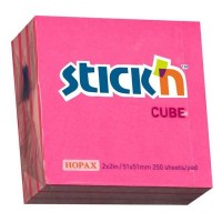 Блок самоклеящийся HOPAX Stickn 51x51мм 250л 2цв. неон+пастель