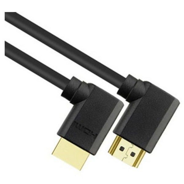 Кабель HDMI-HDMI v.2.0B, HDR угловой 1.8 м черн.