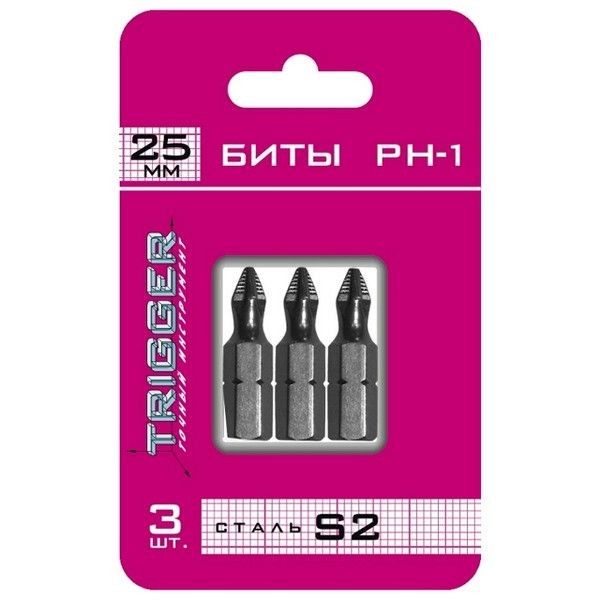 Бита TRIGGER Профи PH2 25мм 3шт