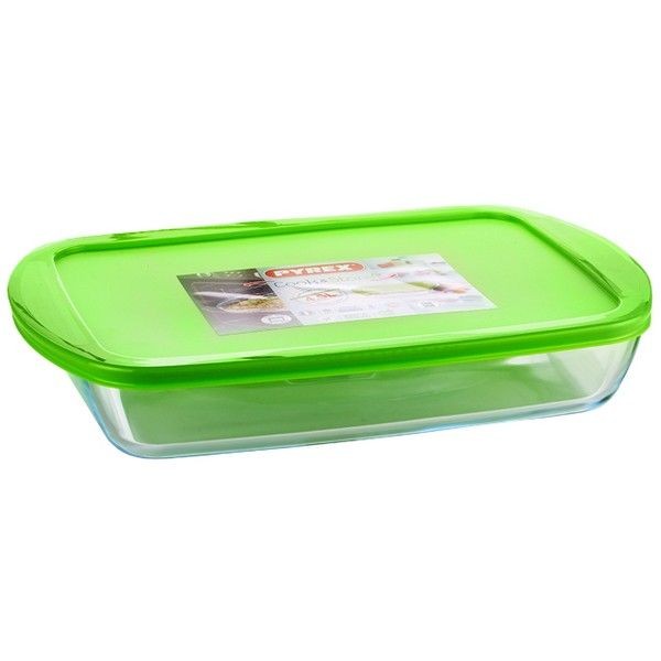 Форма PYREX Cook&Store 40х27х7см прямоугольная с крышкой жаропрочное стекло