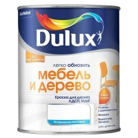 Краска в/д DULUX Мебель и Дерево база BW 0,75л белая, арт.5327291