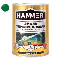 Эмаль алкидная HAMMER ускоренной сушки 0,9кг зеленая, арт.ЭК000135034