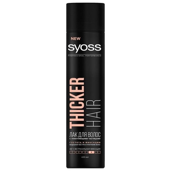 Лак для волос SYOSS Thicker Hair экстрасильная фиксация 400мл