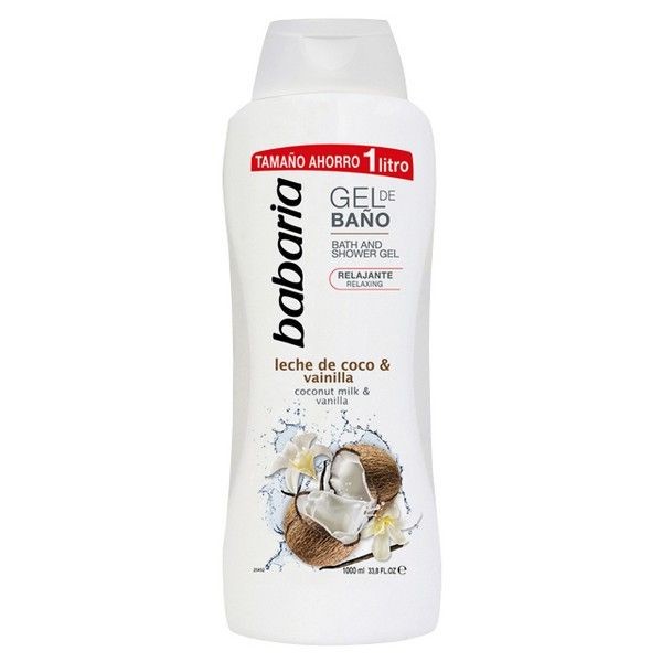 Гель для душа BABARIA Coconut milk & Vanilla 1л