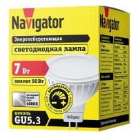 Лампа светодиодная Navigator 7Вт GU5,3 4000К 230В MR16 DIMM MR5