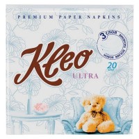 Салфетки бум. KLEO Ultra 3-слойные 33х33см 20 шт/уп.