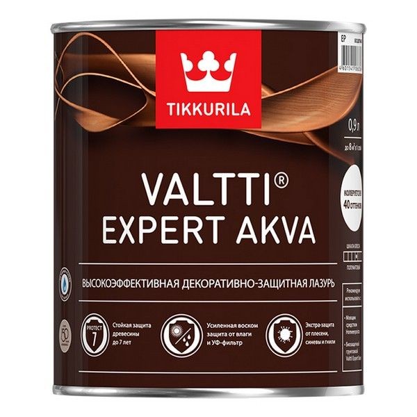 Средство деревозащитное TIKKURILA Valtti Expert Akva EP 0,9л, арт.700009571