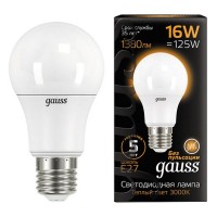 Лампа GAUSS 16Вт E27 LED 1440Лм 3000K A60 груша