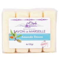 Мыло LA CIGALE Savon de Marseille Amande Douce 4шт 100г