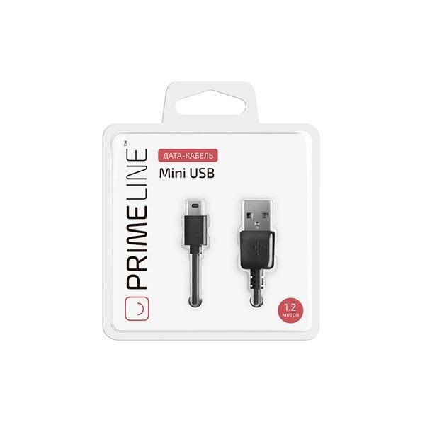 Дата-кабель USB-mini 1,2м черный