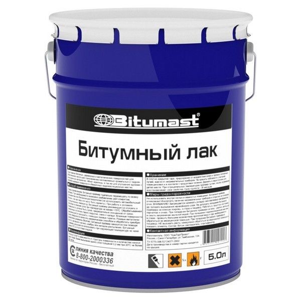 Лак BITUMAST битумный 5л, арт.ЭК000125889