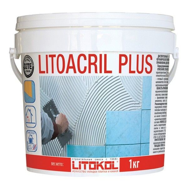 Клей для керам.плитки LITOKOL Litoacril Plus 1кг, арт.LAPb/1кг