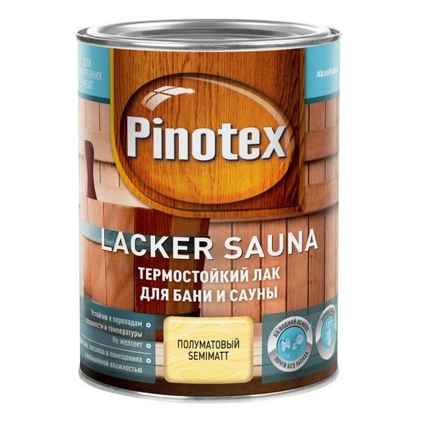 Лак для саун PINOTEX Lacker Sauna 1л полуматовый, арт.5254107