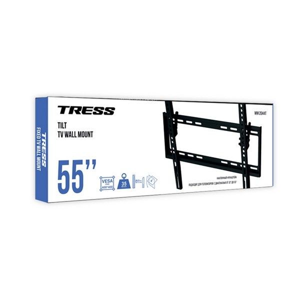 Кронштейн TRESS WM 2044T VESA 75-400 до 35кг накл/черн. для телевизора