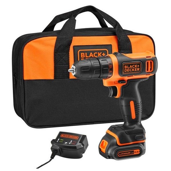 Дрель-шуруповерт BLACK&DECKER KFBCD600C1S-QW 10,8В Li-Ion 1,5Ач 1АКБ