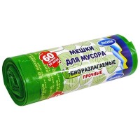 Мешки для мусора ANTELLA 60л 10шт 59х69 см 26мкм bio-LDPE биоразлагаемые прочные