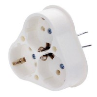 Розетка NE-AD Murat 3 гнезда с/з для скрытой установки 16A 250В IP20 белый
