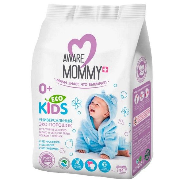 Порошок стиральный AWARE MOMMY Eco Kids универсальный детский 1,25кг