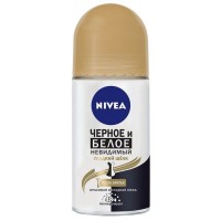 Дезодорант женский NIVEA Черное и белое невидимый гладкий шелк, 50 мл, ролик