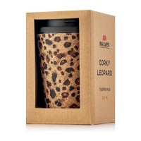 Термокружка WALMER Corky Leopard 350мл пластик, пробка