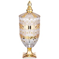 Диспенсер для напитков LEFARD Gold glass 4,8л 19х19х52см с краником стекло