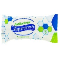 Салфетки влажные SUPERFRESH Antibacterial 15шт