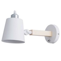 Бра ARTE LAMP Oscar 1x40Вт E27 металл дерево белый